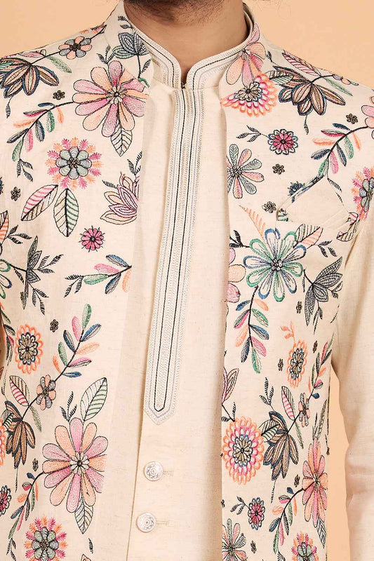 Cream Art Silk Indo Western (NMK-8791)