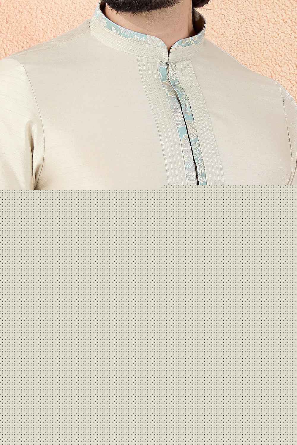 Beige Art Silk Kurta Pajama (NMK-8850)