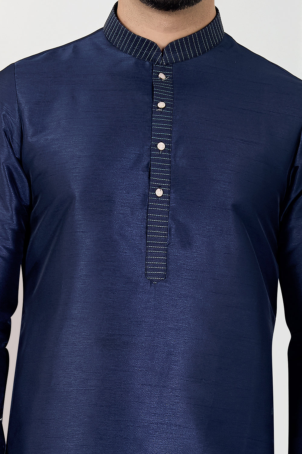 Blue Art Silk Kurta Pajama (NMK-8856)