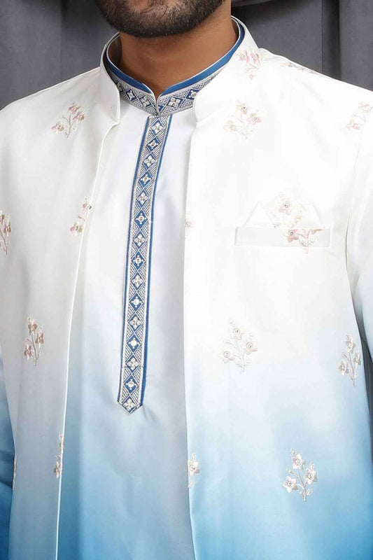 Shaded Blue Art Silk Indo Western (NMK-8894)