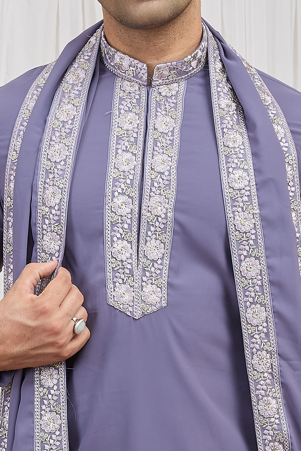 Blue Armani Mens Kurta Pajama (NMK-8921)