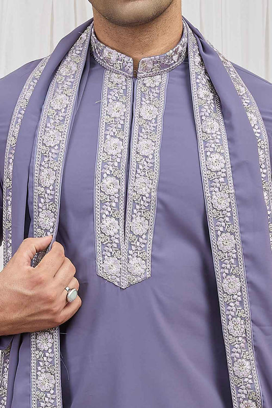 Blue Armani Mens Kurta Pajama (NMK-8921)