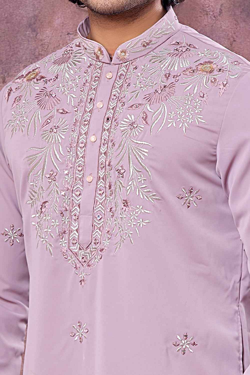 Purple Armani Kurta Pajama (NMK-8924)