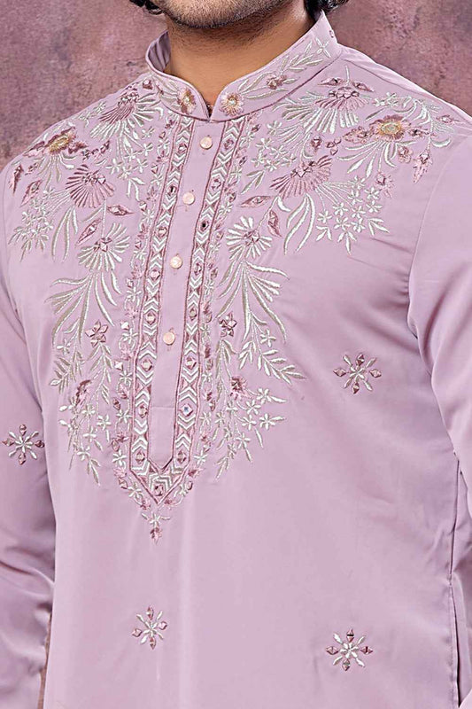 Purple Armani Kurta Pajama (NMK-8924)