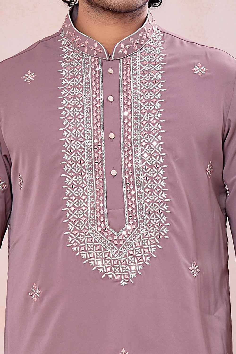 Onion Pink Armani Kurta Pajama (NMK-8926)