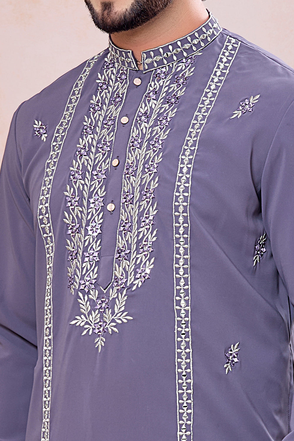Blue Armani Kurta Pajama for Men (NMK-8927)