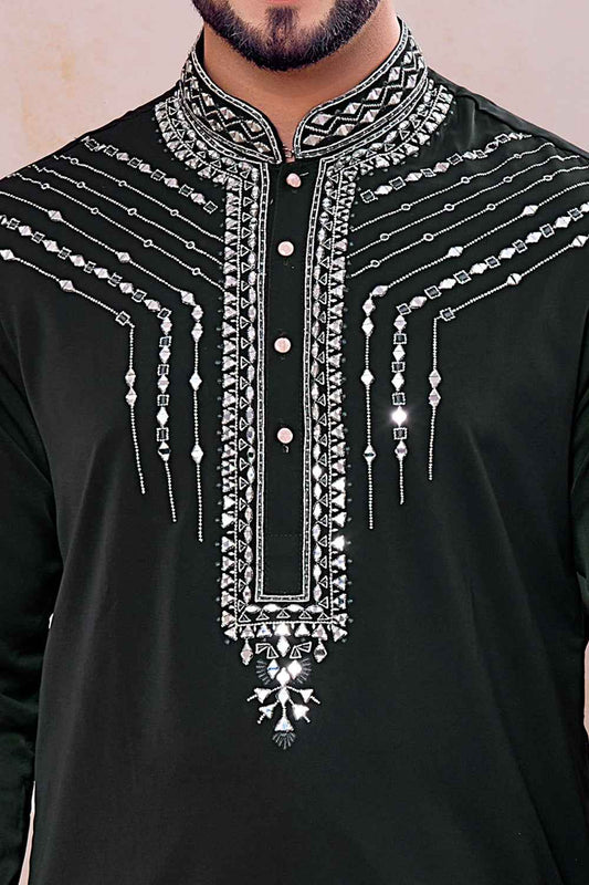 Dark Green Armani Kurta Pajama (NMK-8929)