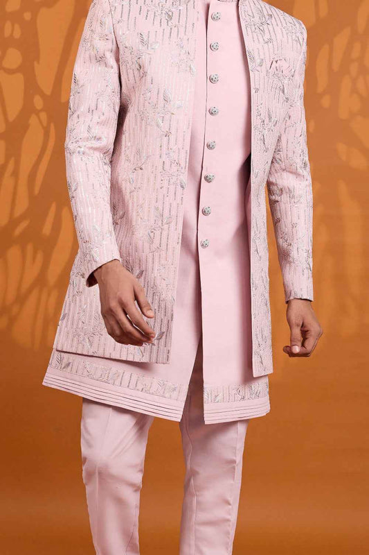 Pink Art Silk Indo Western (NMK-9058)
