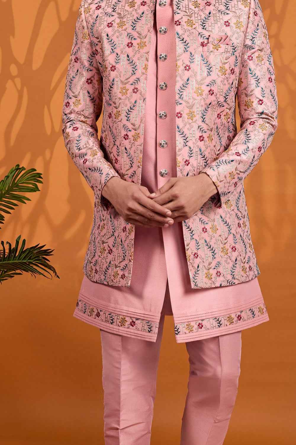 Pink Art Silk Indo Western (NMK-9060)