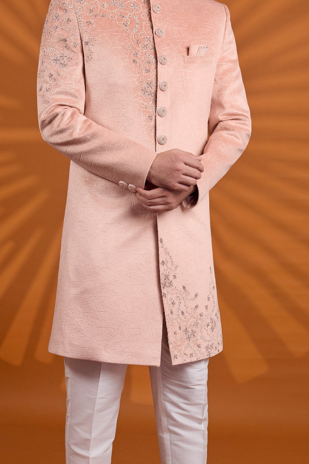 Pink Velvet Indo Western (NMK-9077)