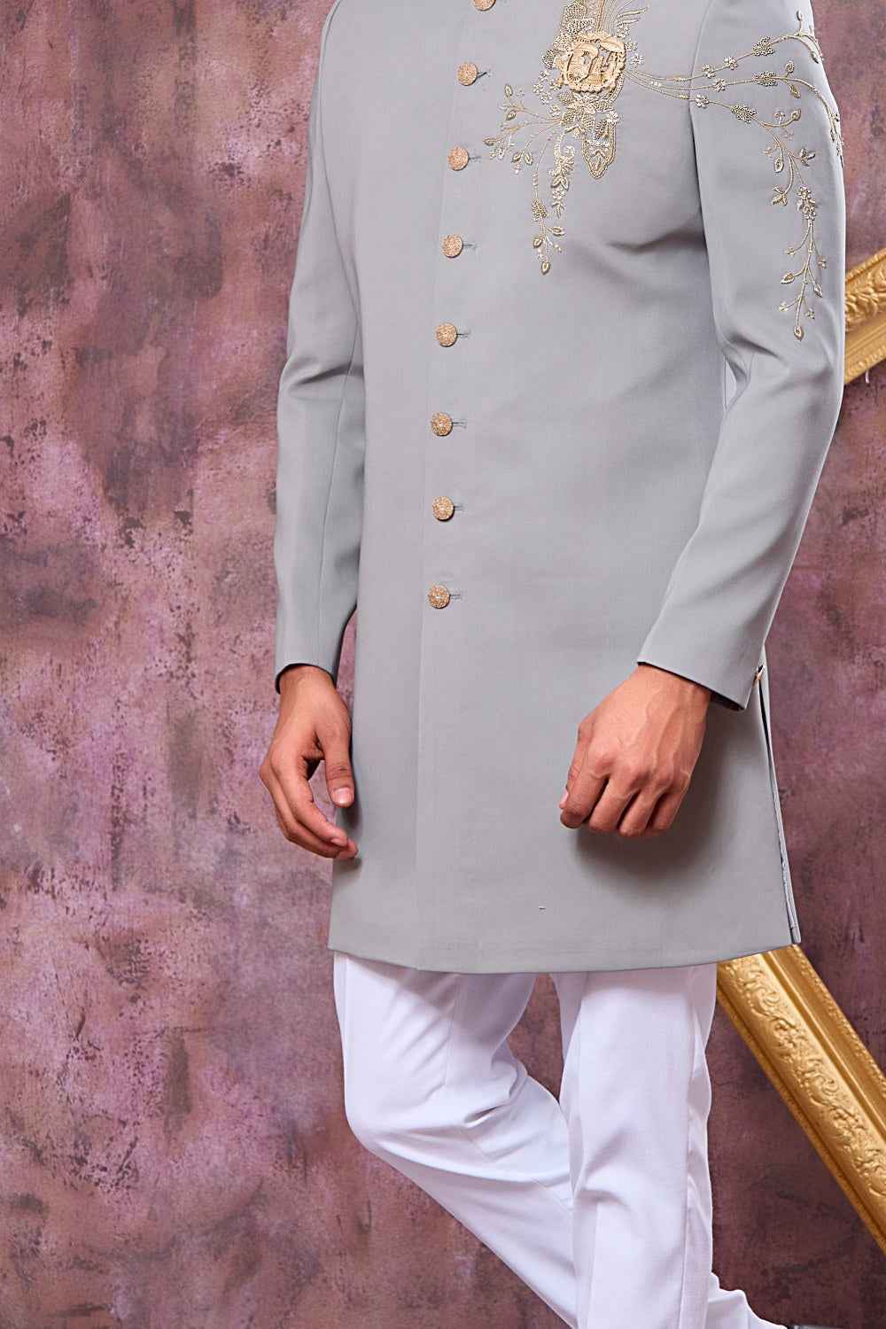 Grey Imported Indo Western (NMK-9092)