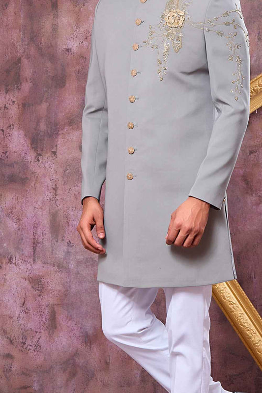 Grey Imported Indo Western (NMK-9092)