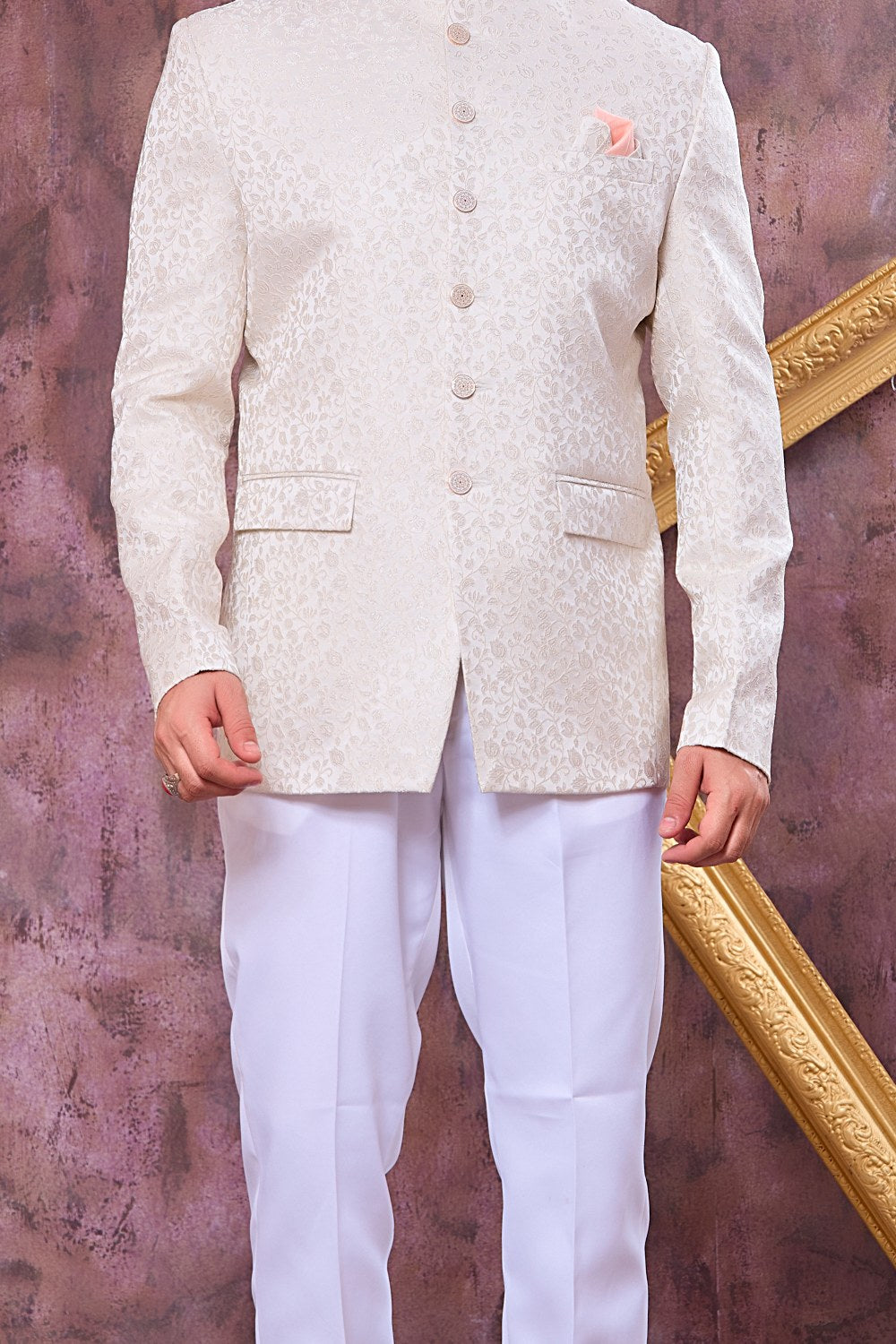 Off White Imported Jodhpuri (NMK-9104)