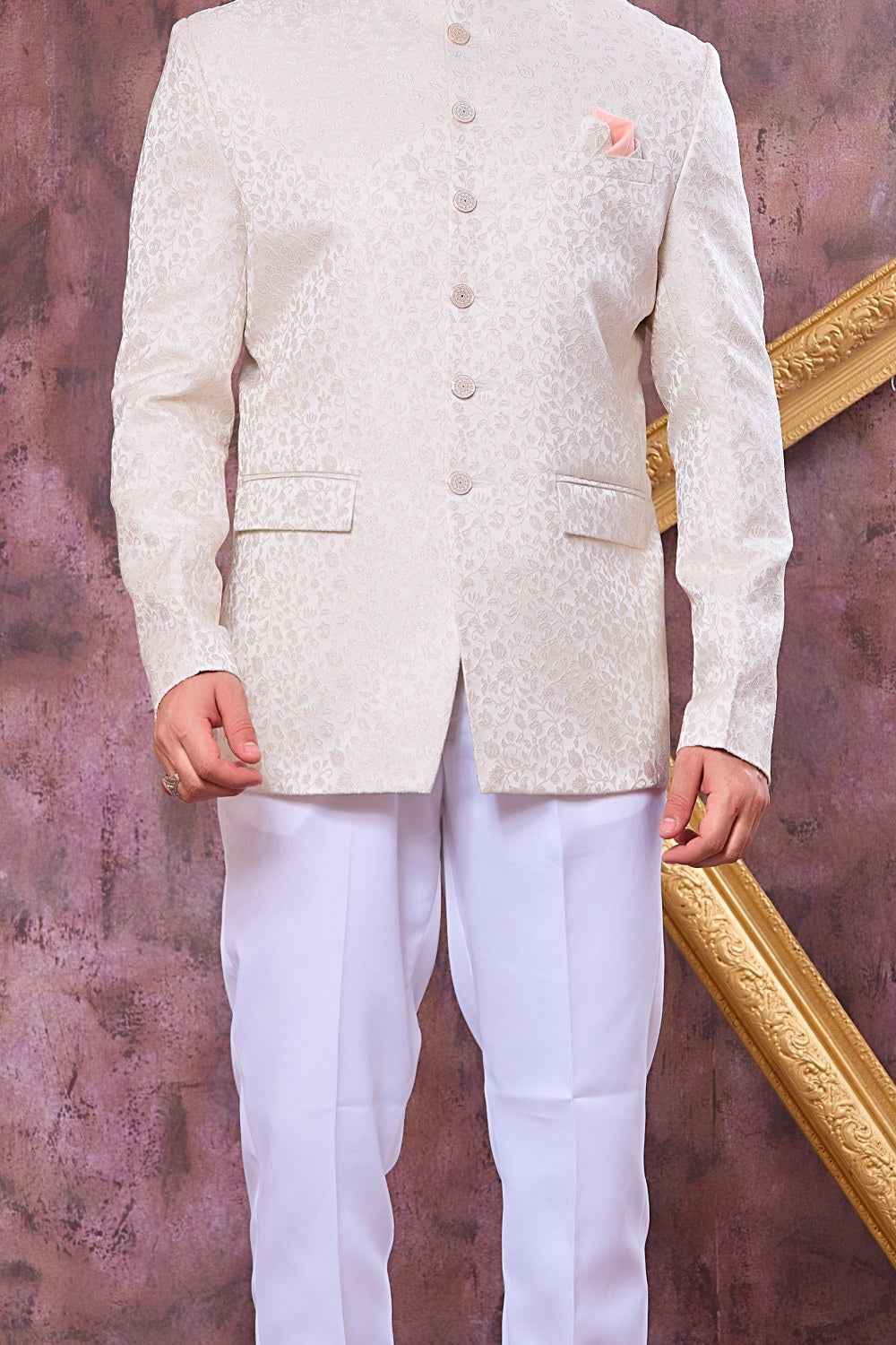 Off White Imported Jodhpuri (NMK-9104)
