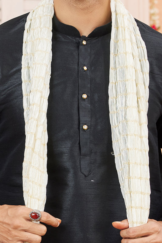 Black Art Silk Casual Kurta Pajama (NMK-7963) - Nihal Fashions