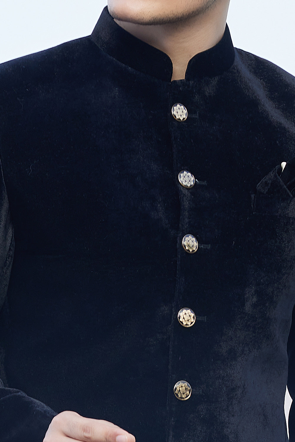 Black Velvet Mens Jodhpuri (NMK-8230) - Nihal Fashions