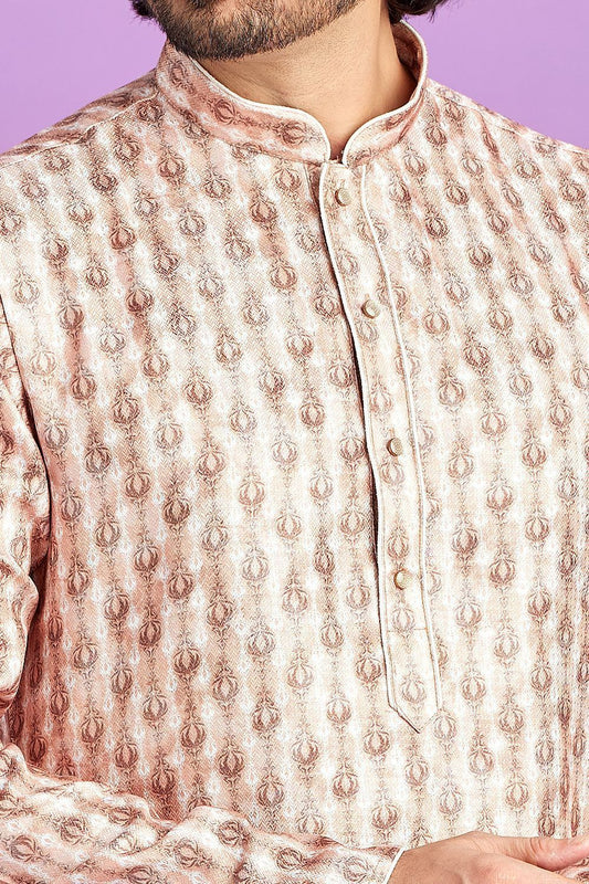 Brown Cotton Casual Kurta Pajama (NMK-7560) - Nihal Fashions