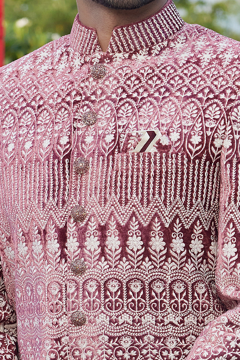 Dark Onion Velvet Indo Western (NMK-8215) - Nihal Fashions