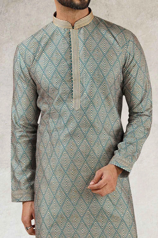Green Art Silk Kurta Pajama (NMK-5854)