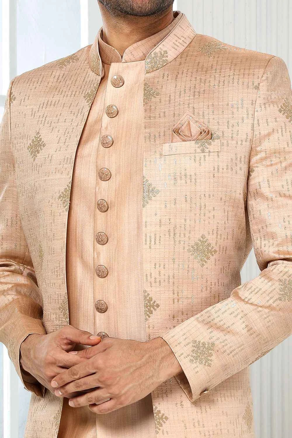 Onion Pink Art Silk Indo Western (NMK-6283)