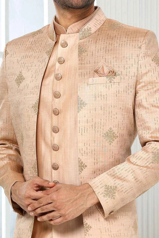 Onion Pink Art Silk Indo Western (NMK-6283)