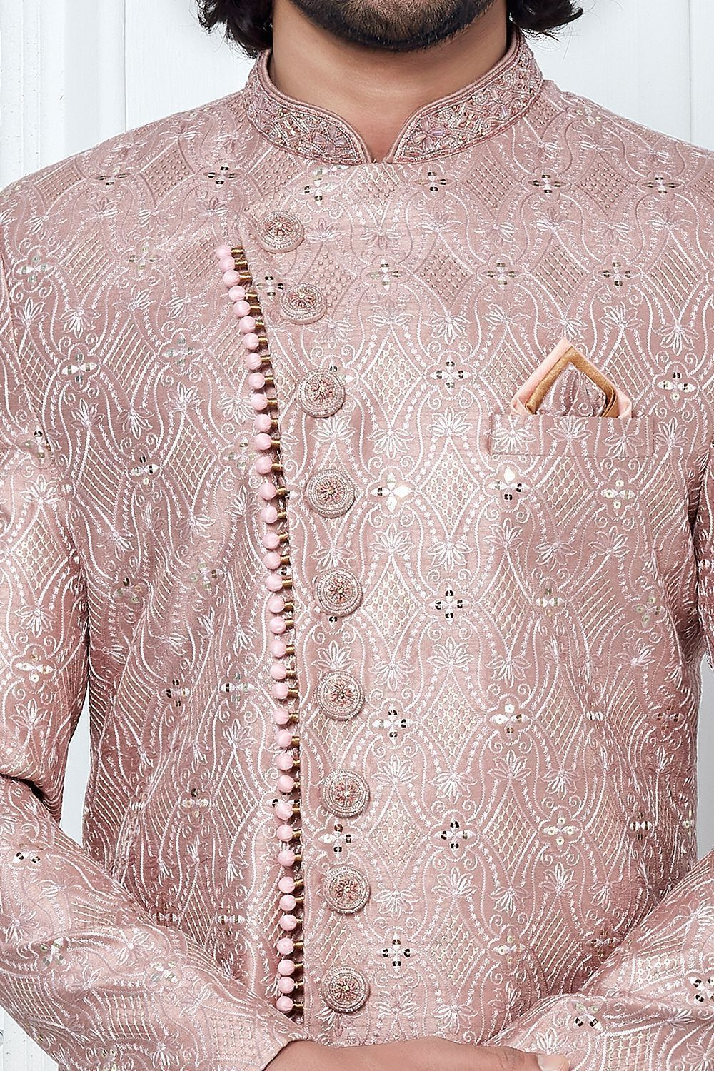 Onion Pink Art Silk Indo Western (NMK-7693) - Nihal Fashions