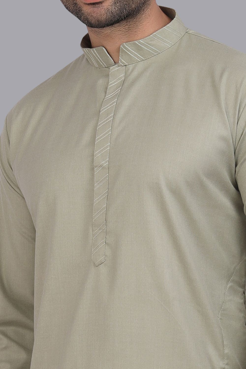 Pastel Green Art Silk Kurta Pajama (NMK-7508) - Nihal Fashions