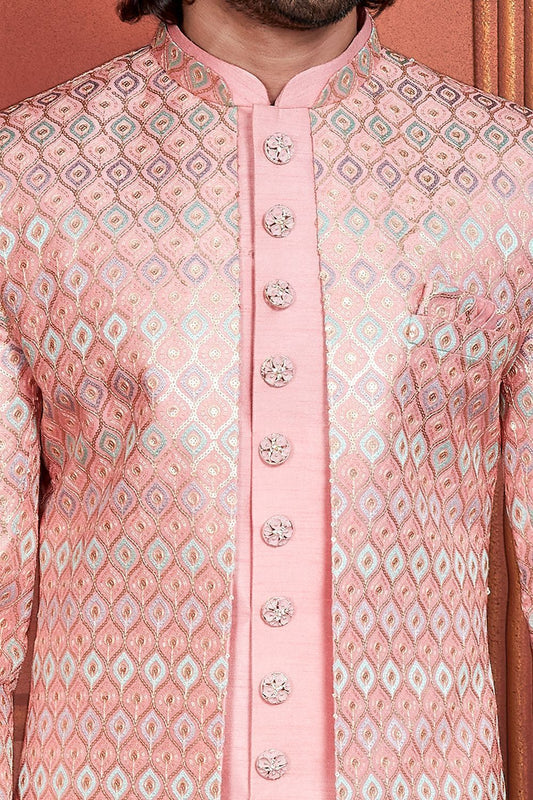 Pink Art Silk Indo Western (NMK-7681) - Nihal Fashions