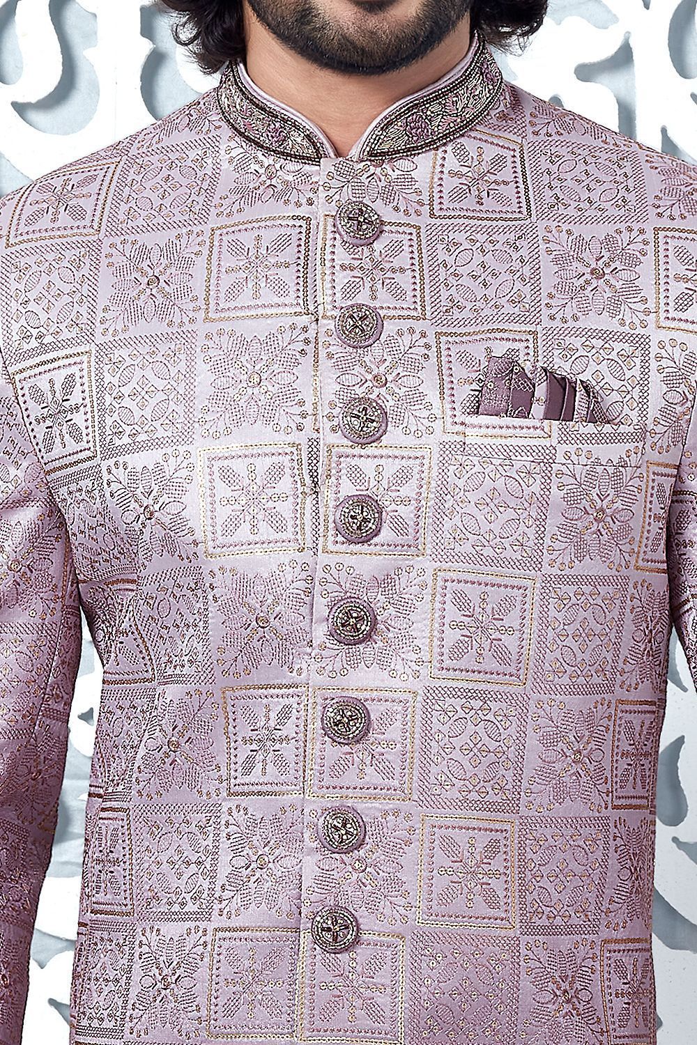 Shaded Purple Art Silk Indo Western (NMK-7689) - Nihal Fashions