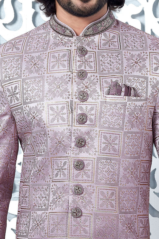 Shaded Purple Art Silk Indo Western (NMK-7689) - Nihal Fashions