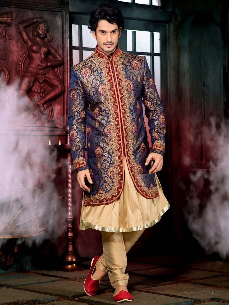Touch of Imperial Indian Embroideries in Men’s Indo-western Suits ...