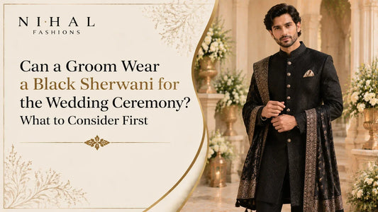 Can a Groom Wear a Black Sherwani for the Wedding Ceremony