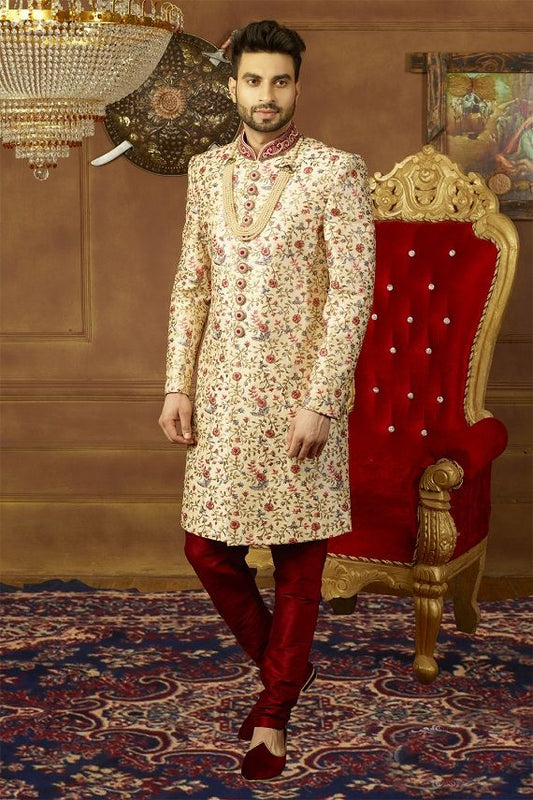 Angrakha Sherwanis For Men at Nihal Fashions Webstore - Nihal Fashions