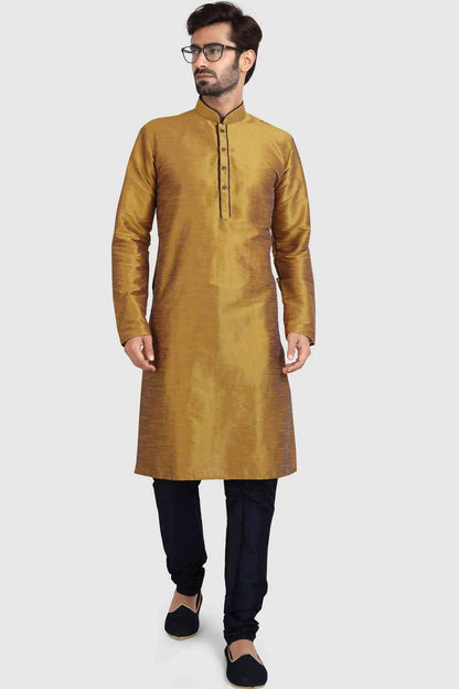 2 Toned Antique Art Silk Kurta Pajama (NMK-5932)