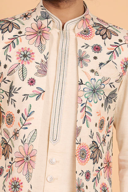 Cream Art Silk Indo Western (NMK-8791)