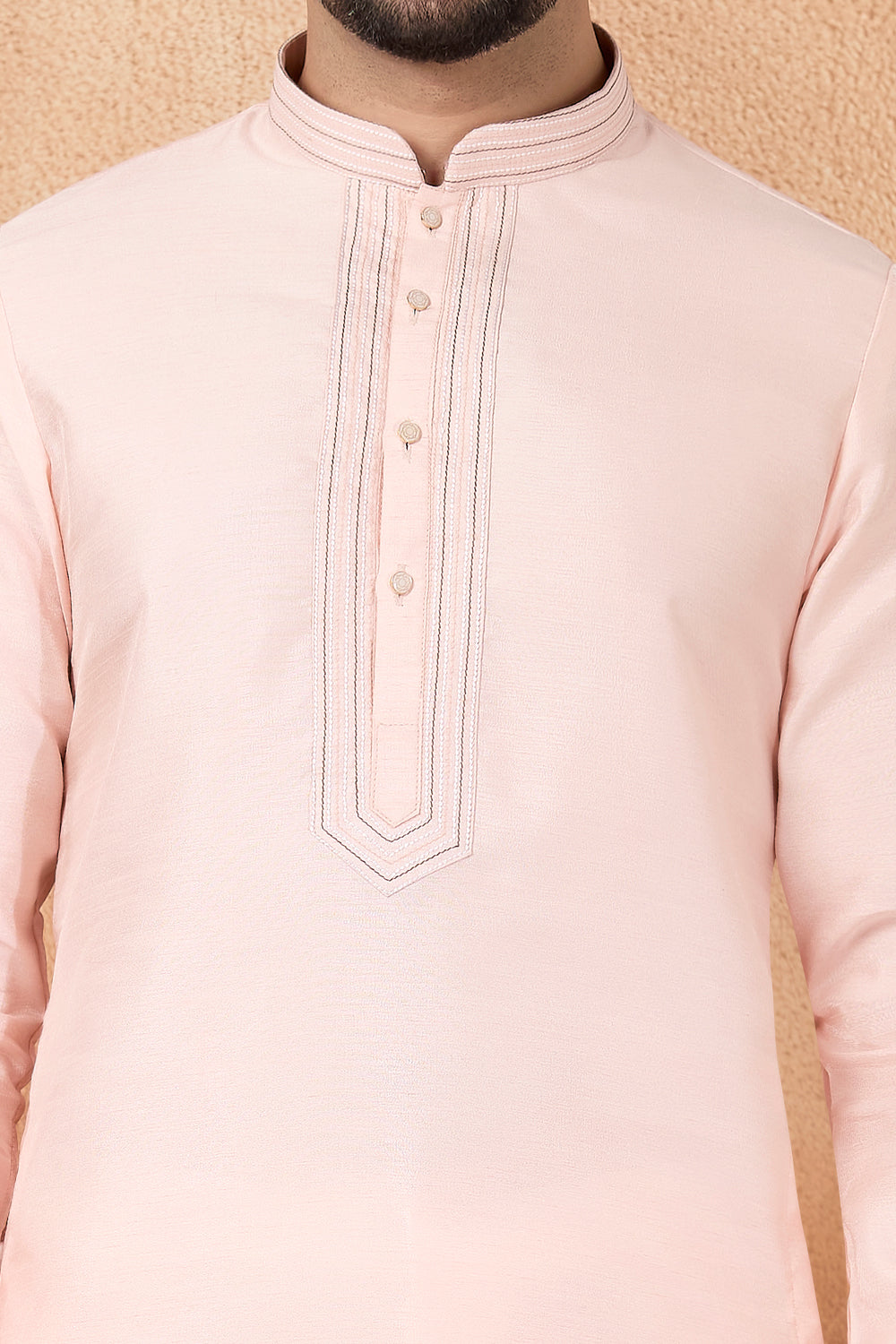 Pink Art Silk Kurta Pajama (NMK-8849)