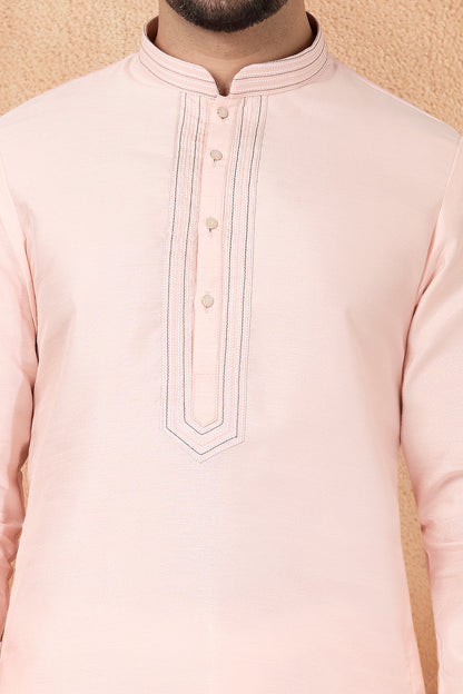Pink Art Silk Kurta Pajama (NMK-8849)