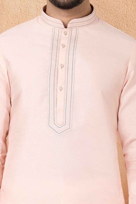 Pink Art Silk Kurta Pajama (NMK-8849)