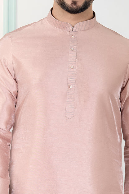 Onion Pink Art Silk Kurta Pajama (NMK-8855)