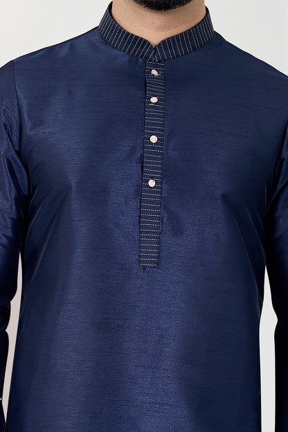 Blue Art Silk Kurta Pajama (NMK-8856)