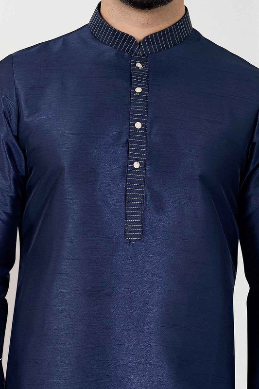 Blue Art Silk Kurta Pajama (NMK-8856)
