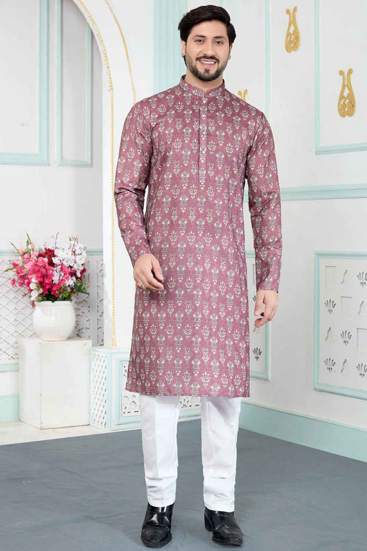 Brown Art Silk Kurta Pajama for Men (NMK-8879)