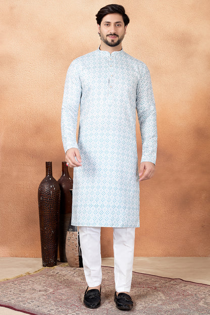 Green Art Silk Kurta Pajama (NMK-8883)