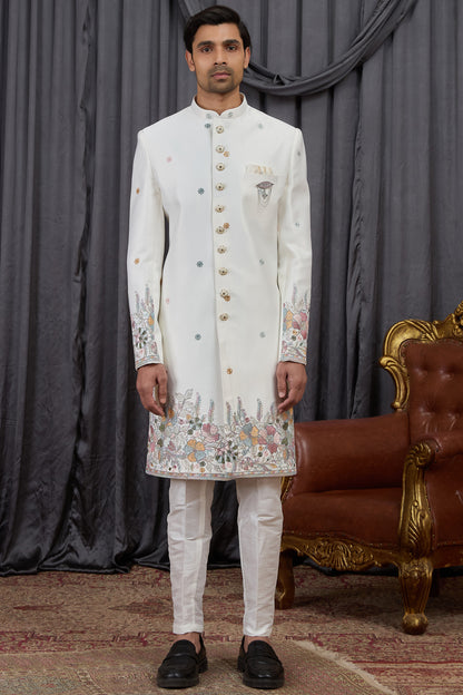Cream Art Silk Indo Western (NMK-8885)