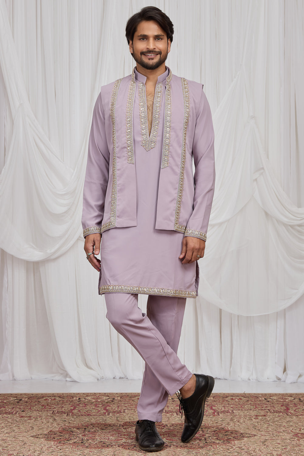 Purple Armani Nehru Jacket (NMK-8915)
