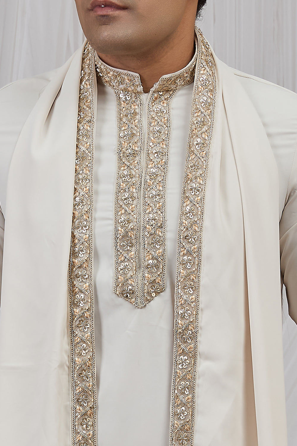 Cream Armani Kurta Pajama (NMK-8917)