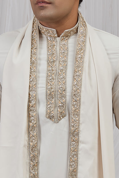 Cream Armani Kurta Pajama (NMK-8917)