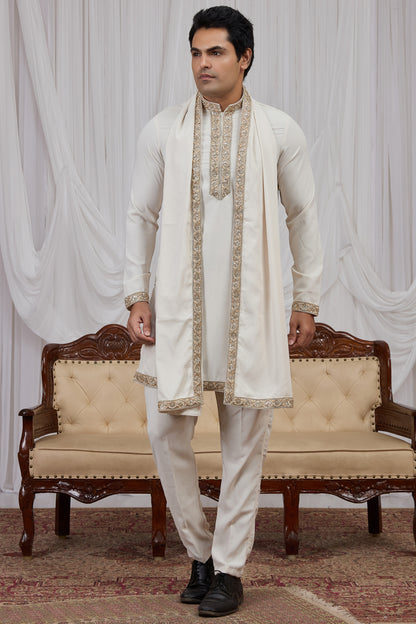 Cream Armani Kurta Pajama (NMK-8917)