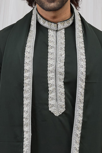 Dark Green Armani Kurta Pajama (NMK-8918)