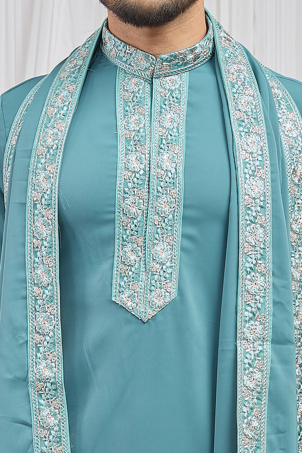 Blue Armani Kurta Pajama (NMK-8920)